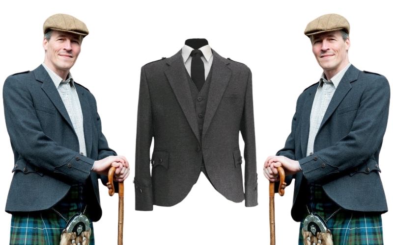 Tweed Jacket & Vest, Tweed Kilt Jacket