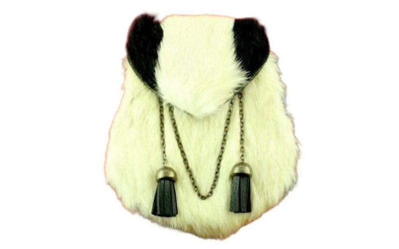 Rabbit Fur Black & White Sporran.jpg