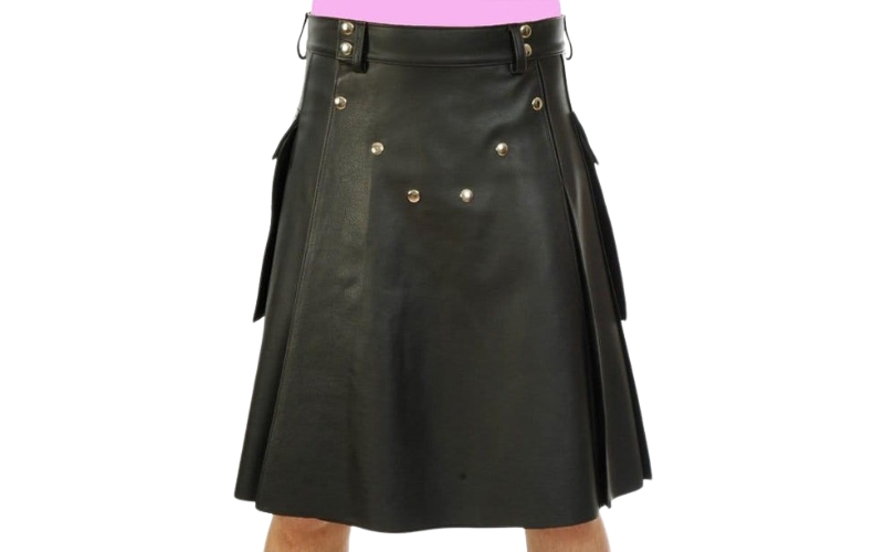Leather Kilt With Stylish Pockets.jpg